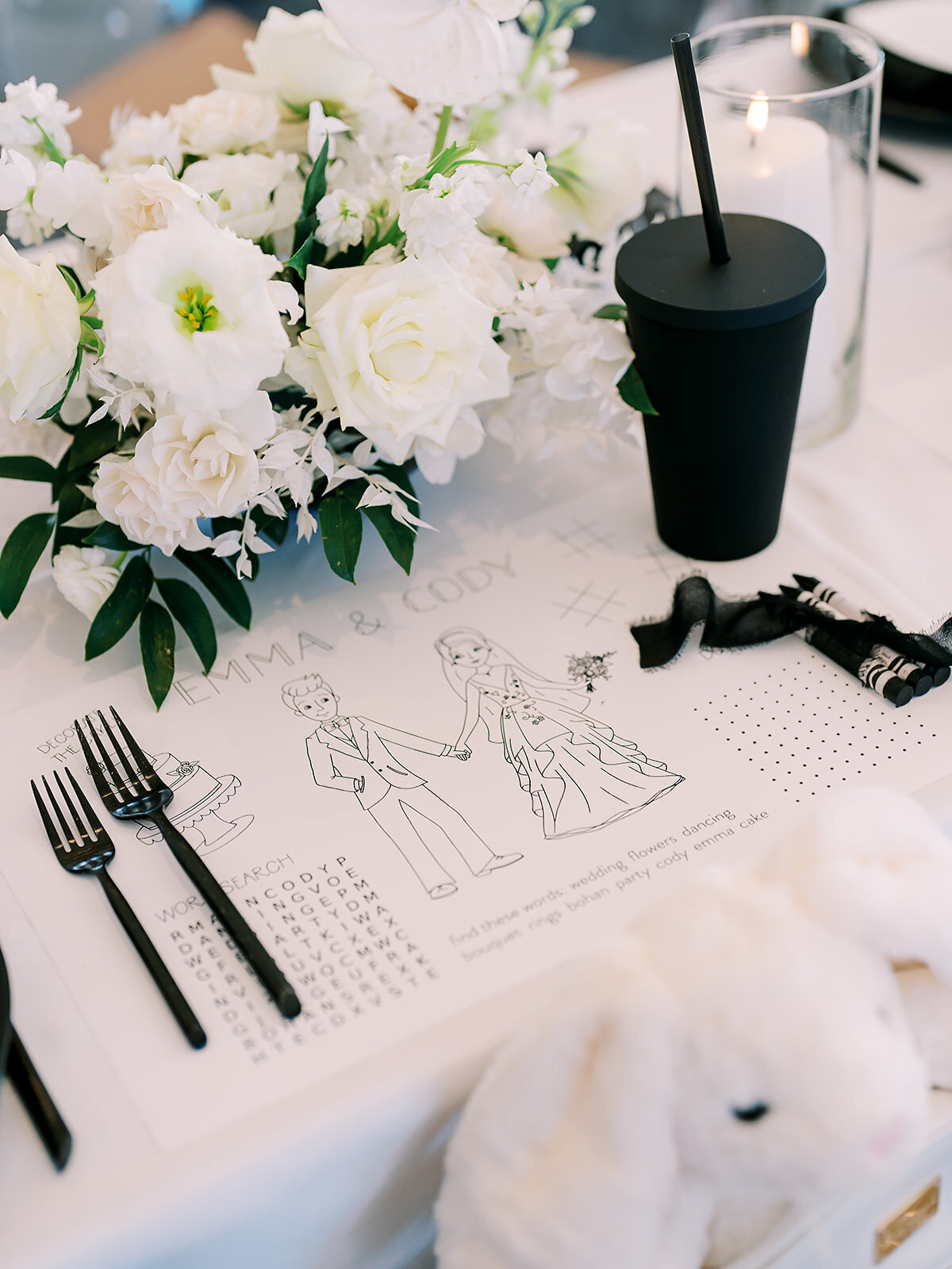 Luxury Black Tie Wedding | Owl & Envelope | Custom Wedding Stationery and Signage | New York Bride, black and white wedding, California wedding ideas | via owlandenvelope.com