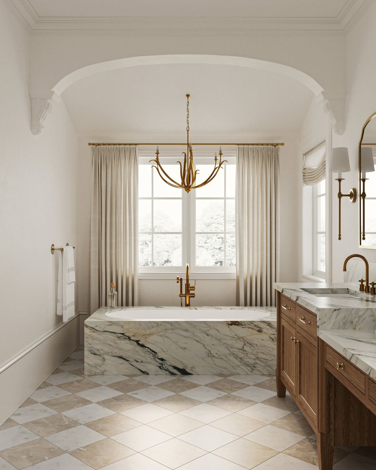 farmhouse bathroom  rendering