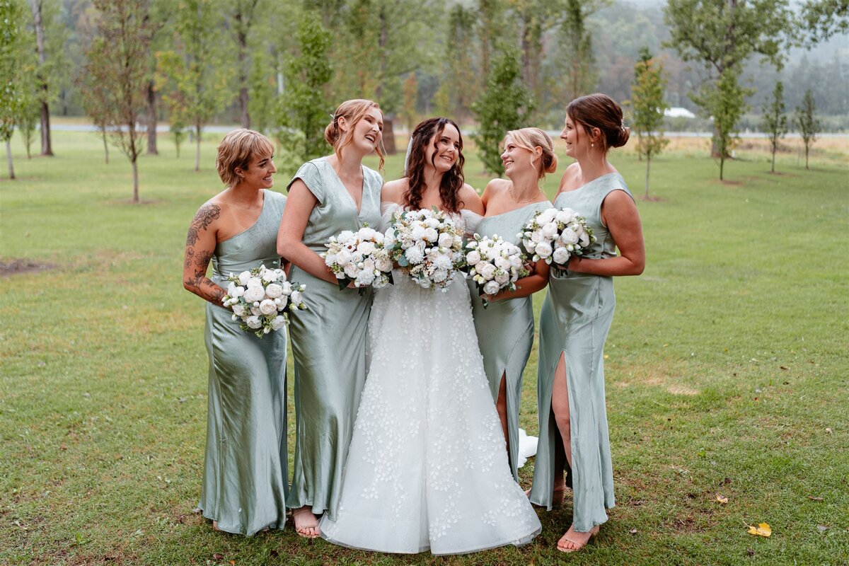 Capture timeless memories with friends in a joyous wedding photoshoot.