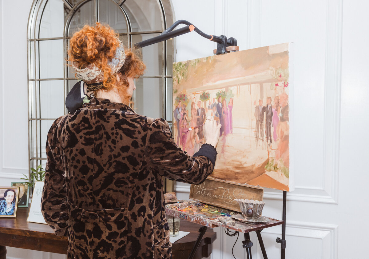 live painter at bear brook valley nj wedding venue