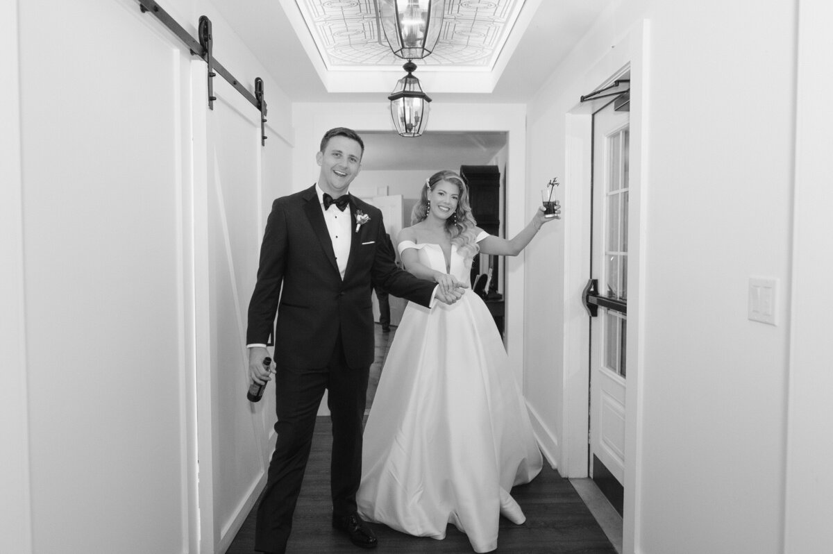 bride and groom entrance at reception