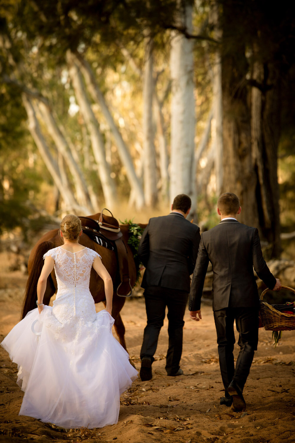 bridal party in rural setting  at Capella, QLD