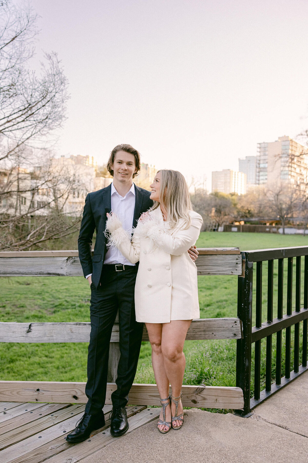 A wedding engagement photo session in Dallas Texas