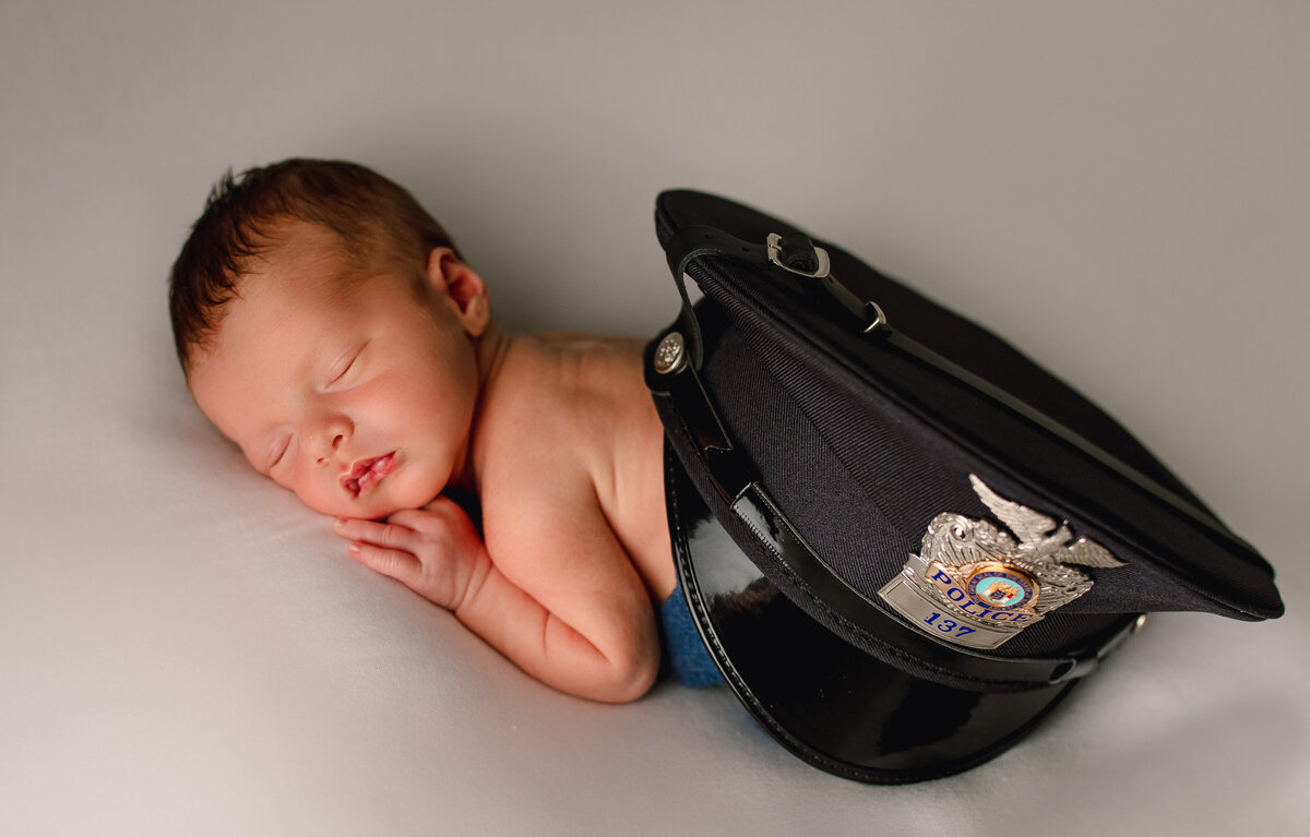 baby boy police hat
