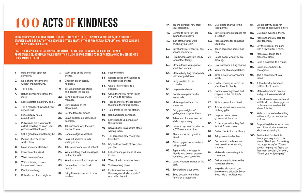 Weekly Walk Thru Student Planner_100 Acts of Kindness