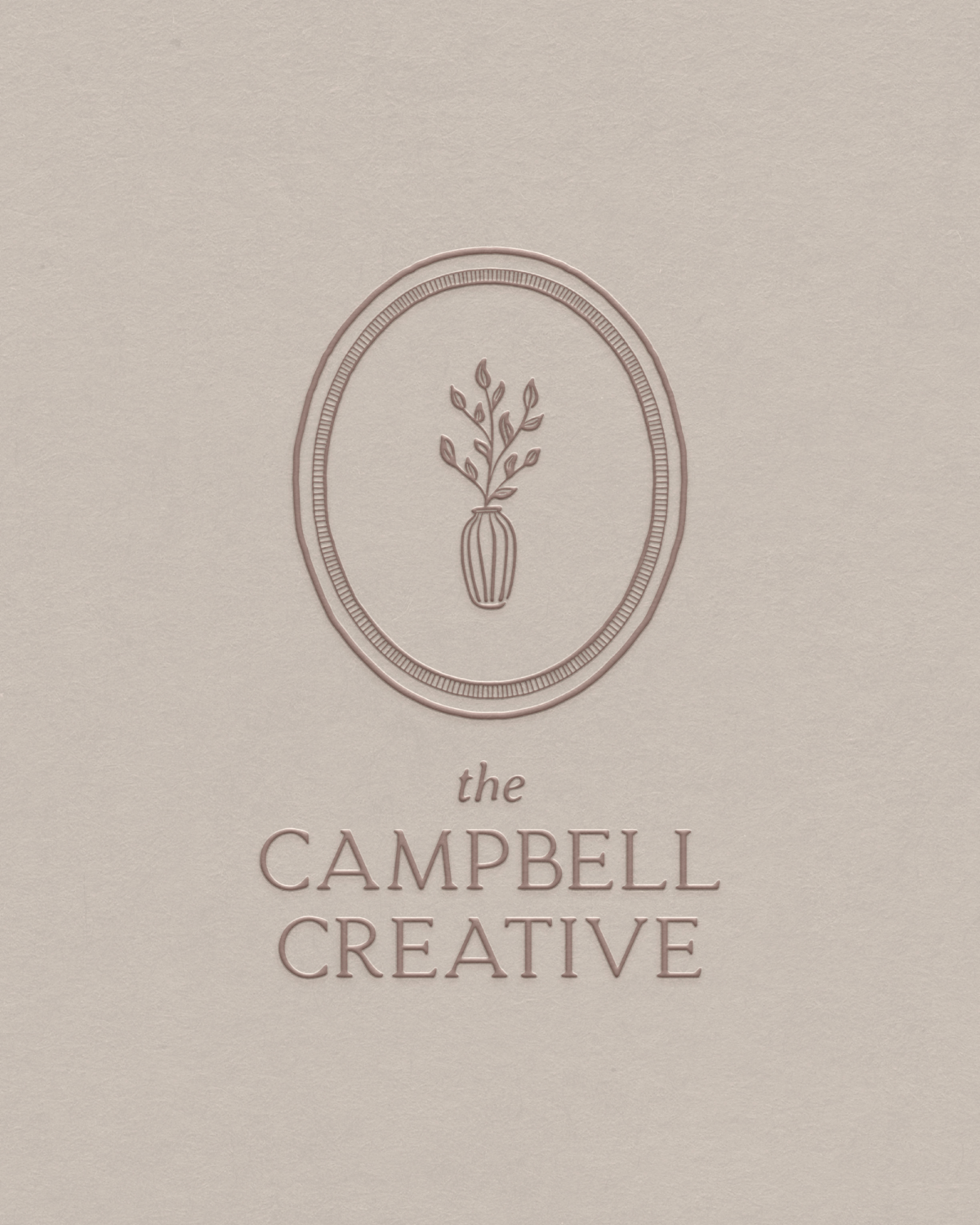 Primary logo embossed