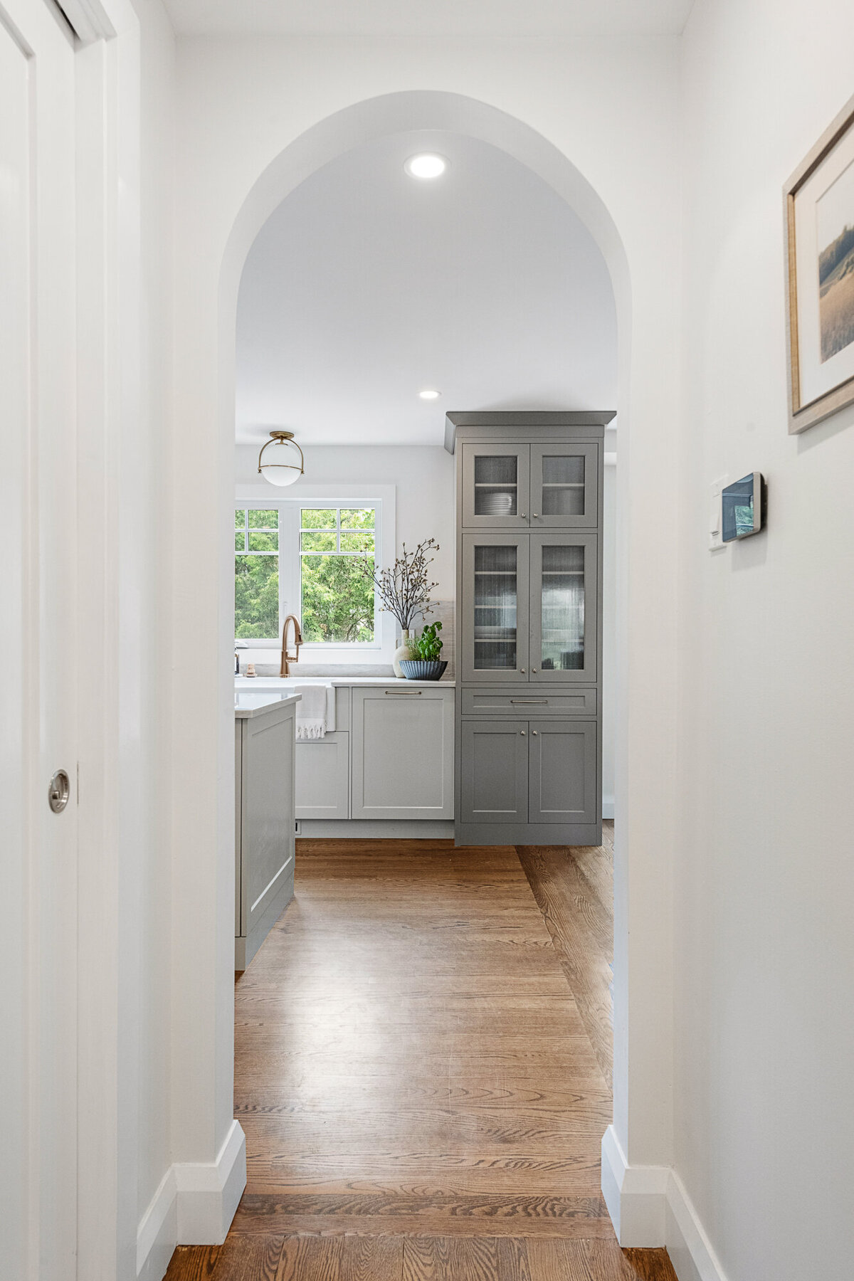 Final image of our elegant espresso kitchen interior design project.