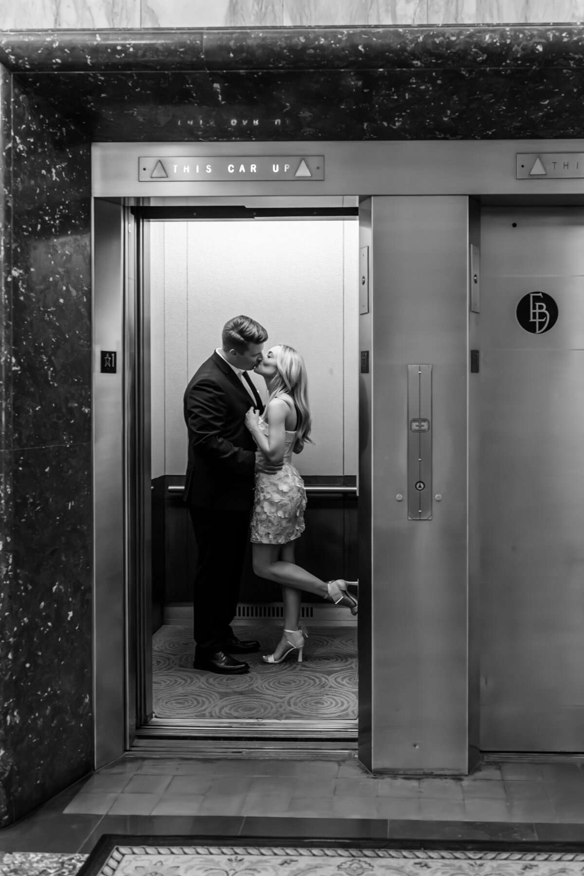 Danielle + Mitchell Engagement - BW-117