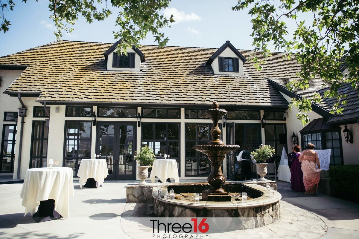 Water Fountain in the Summit House Restaurant courtyard