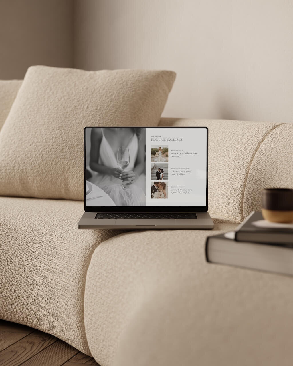 Mockup of Showit website template for photographers