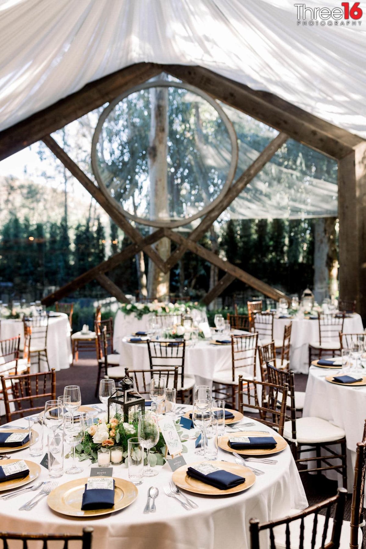 Calamigos Ranch wedding reception table setup