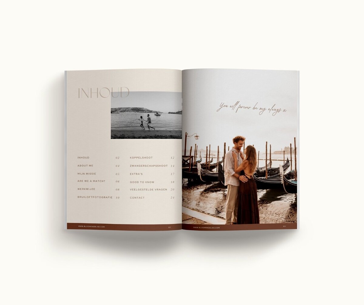 Canva brochure template Blooming Bliss 2