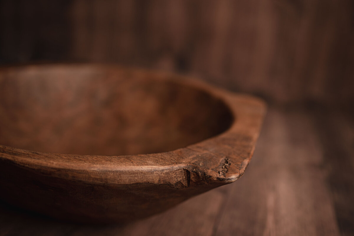 Detailed Wooden Newborn Bowl