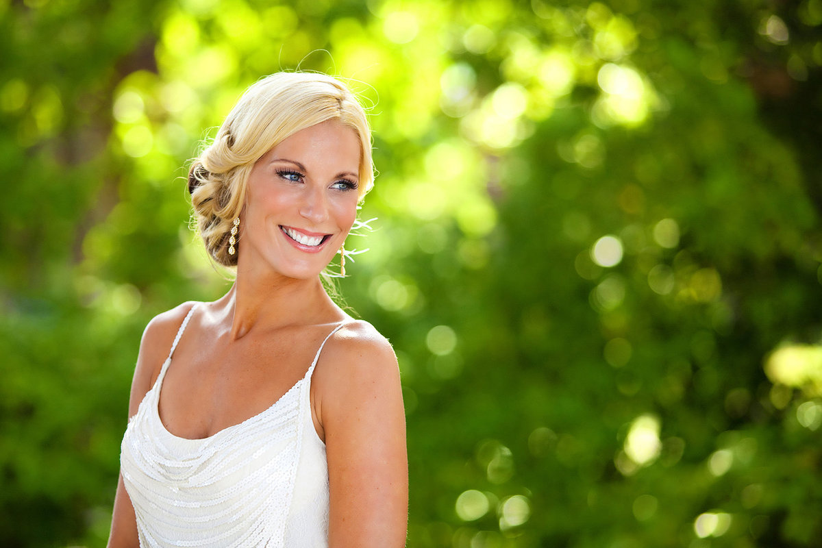 Balboa Park wedding photos bride green  plants outdoors