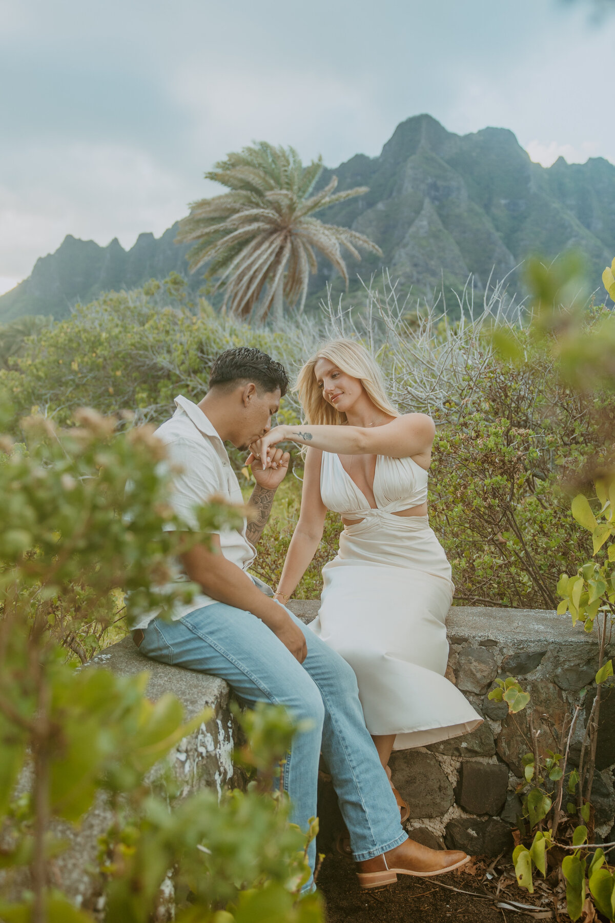 Oahu Hawaii Kualoa engagement