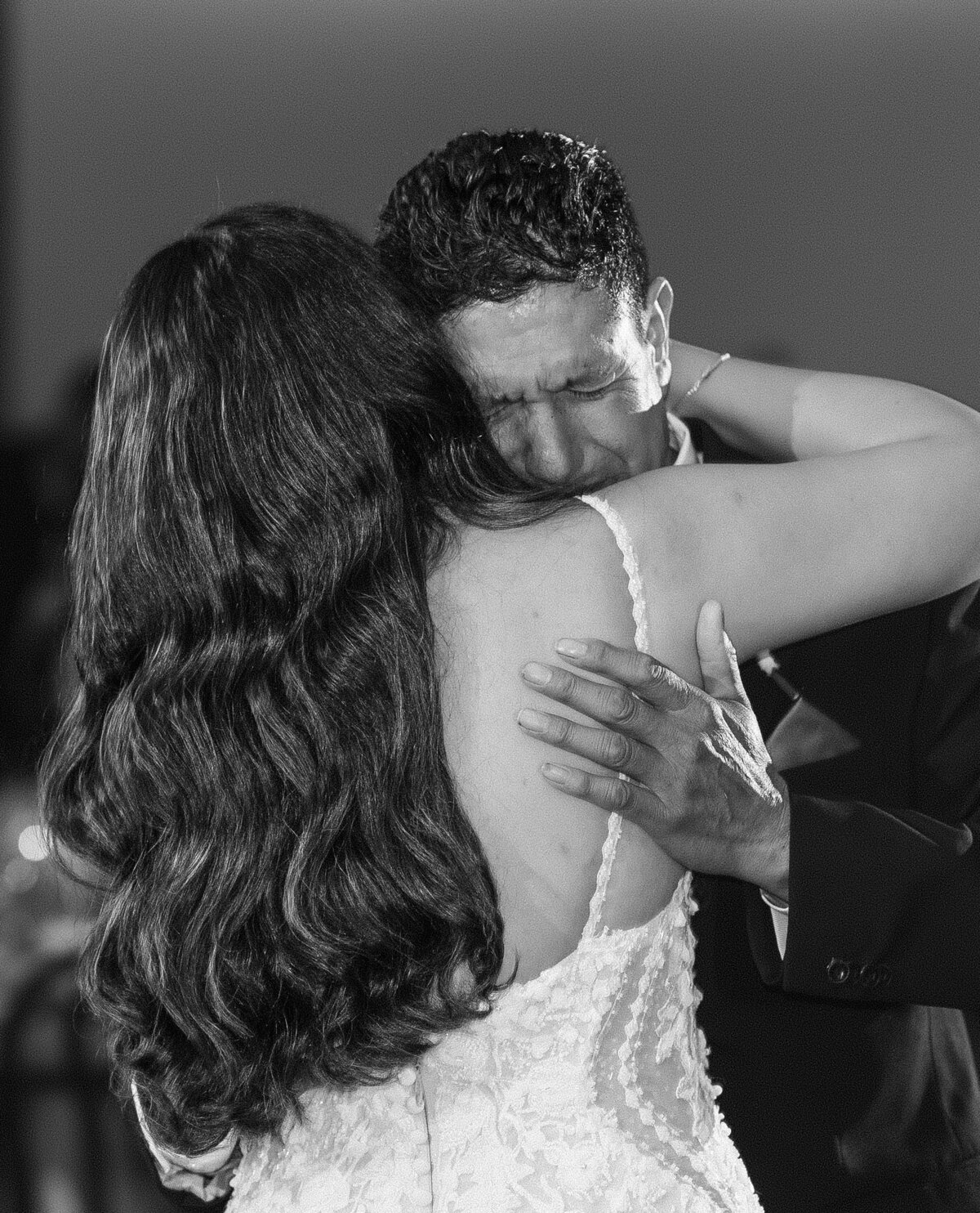father of bride crying during first dance