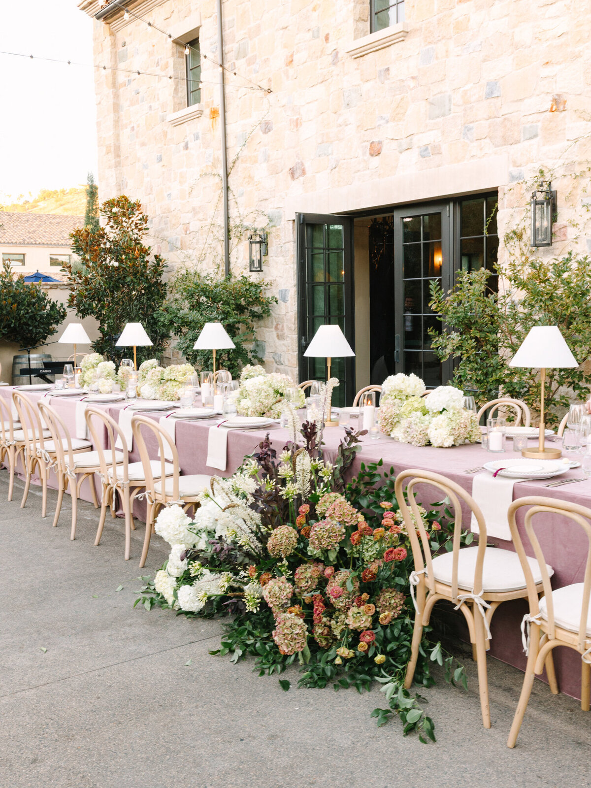 monserate winery wedding table reception
