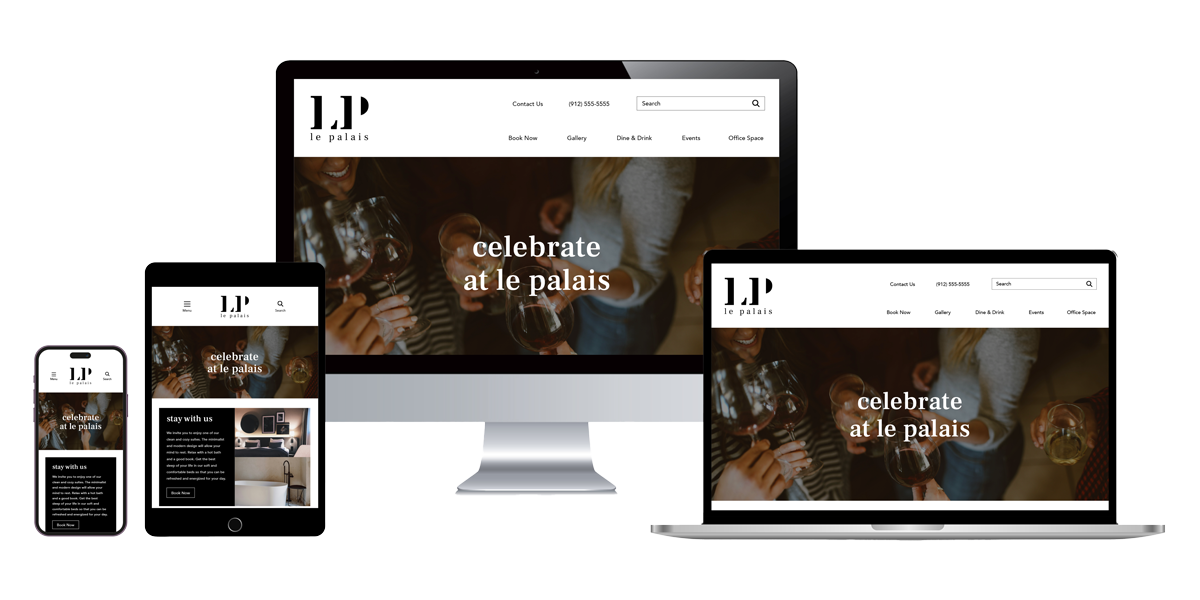 Le Palais Responsive Website Design on Multiple Devices