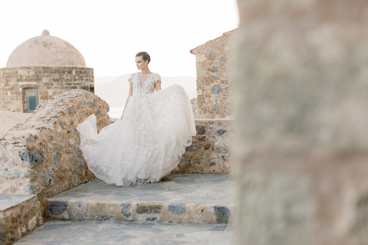 Bridal Gown Portrait Editorial Photoshoot in Greece 4