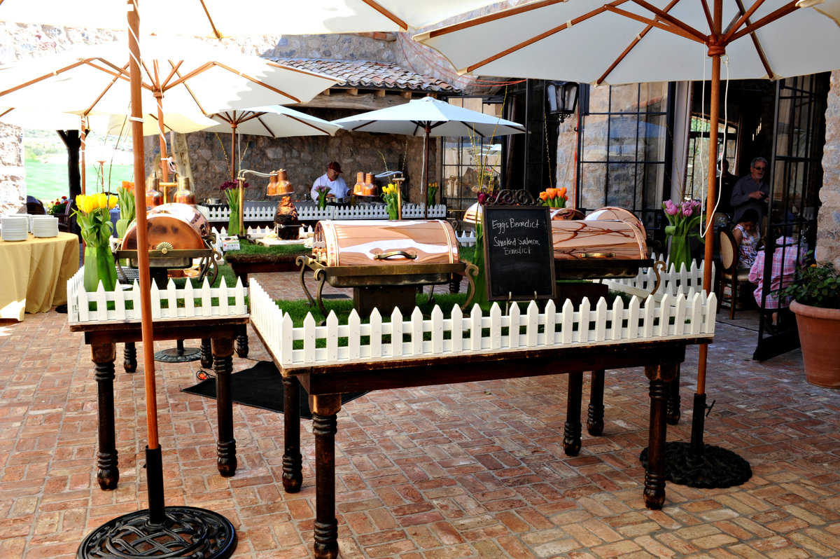 miniature picket fence buffet easter brunch