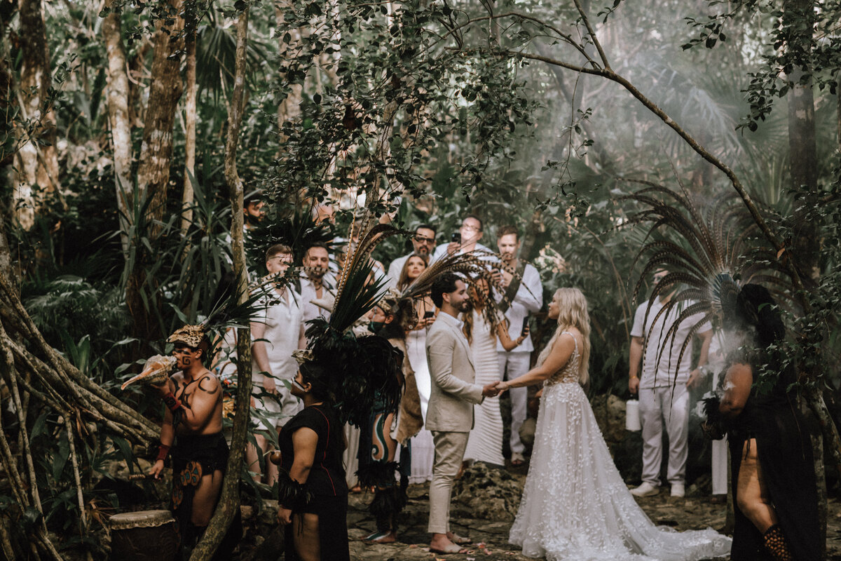 Mayan Wedding Ceremony at a Cenote in Tulum