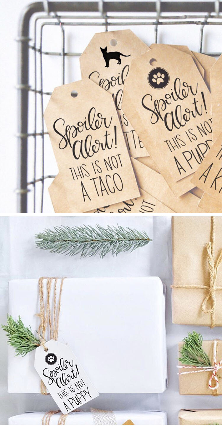 Gift tags with graphic design by Nancy Ingersoll