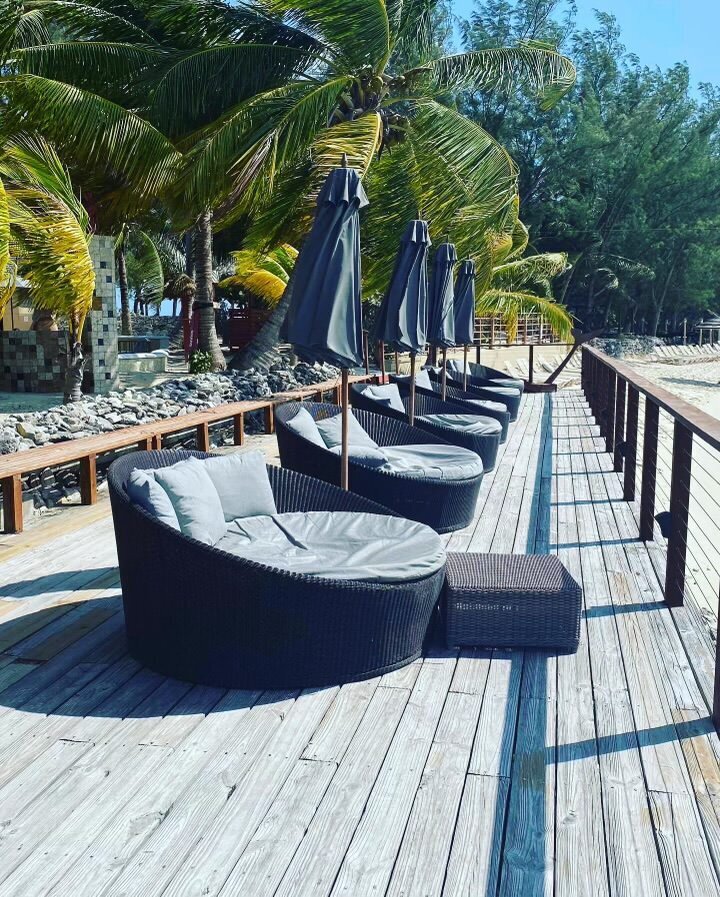 luxury hotel beach seating