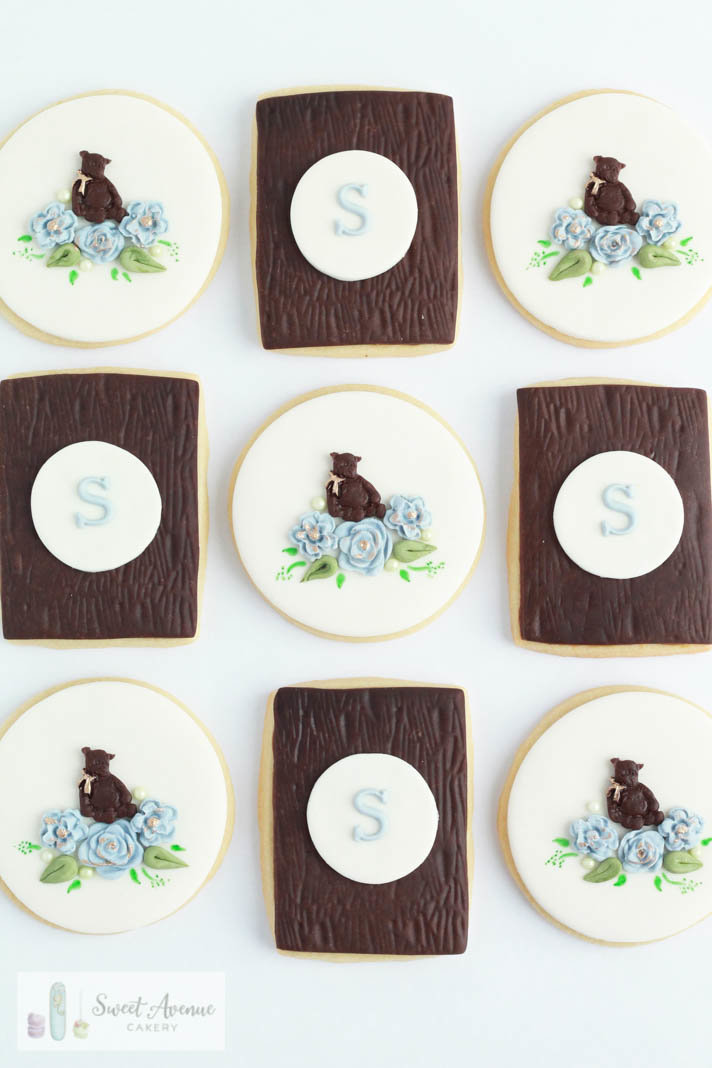 bear baby shower cookies