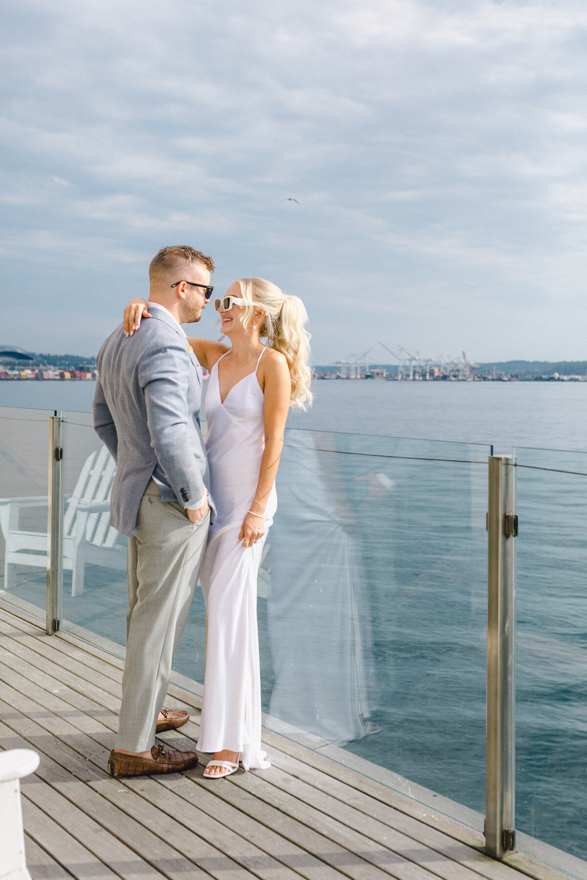 A Glamorous Wedding At The Edgewater Hotel With Pops Of Champagne, Pearls, And Nostalgia-Seattle Bride Real Wedding Submission By Something Minted-3