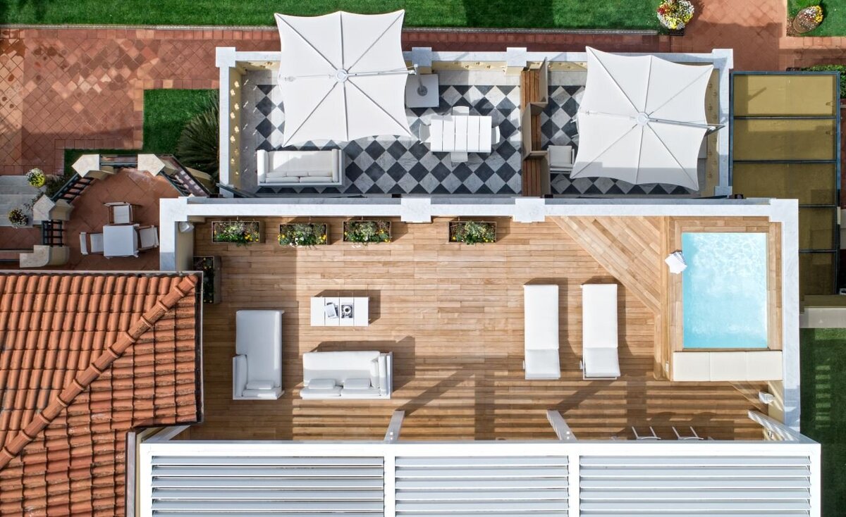 Waterstone - Hotel Byron - Forte dei Marmi - Luxury Boutique Hotel - 2 STORY PENTHOUSE EXTERIOR FLOOR PLAN