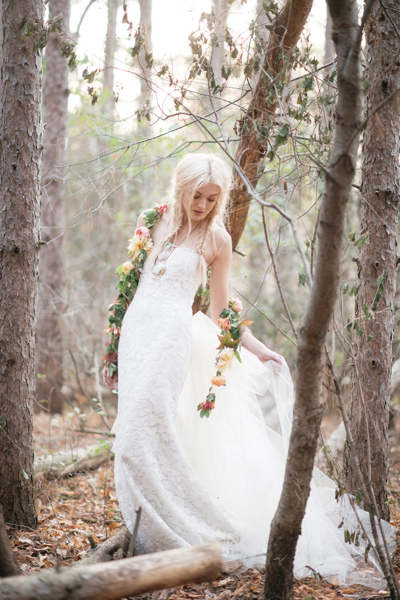 flowers on models