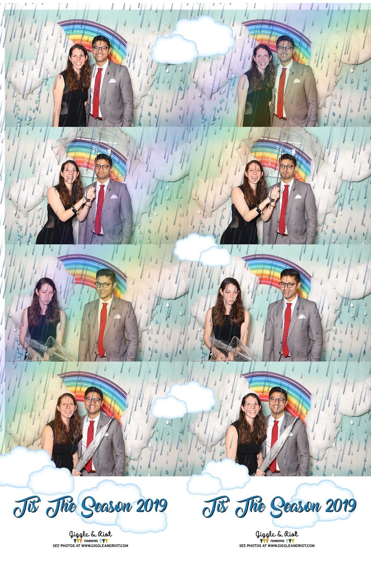 spring rainy theme photo booth