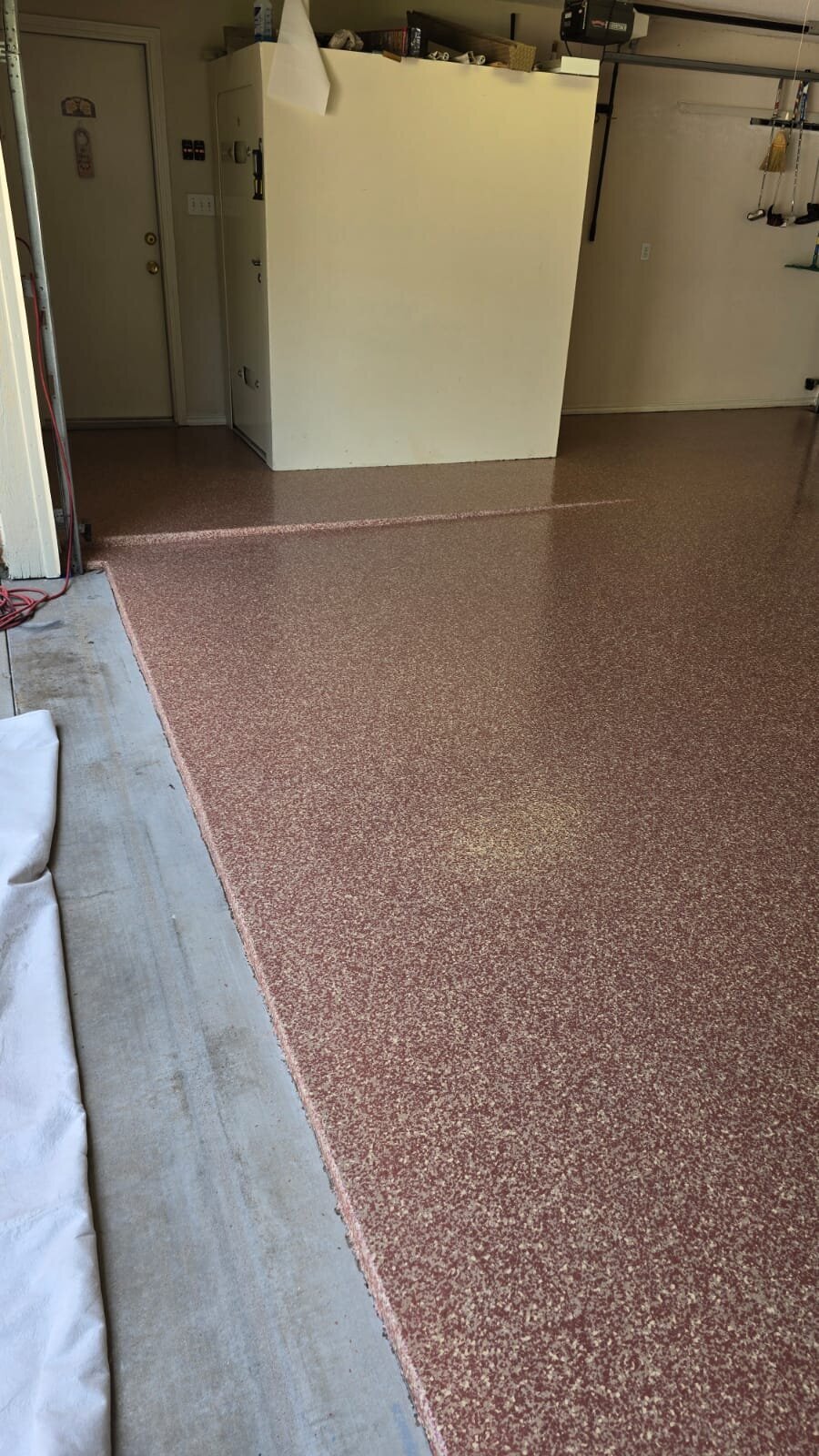 3 red blend garage floor