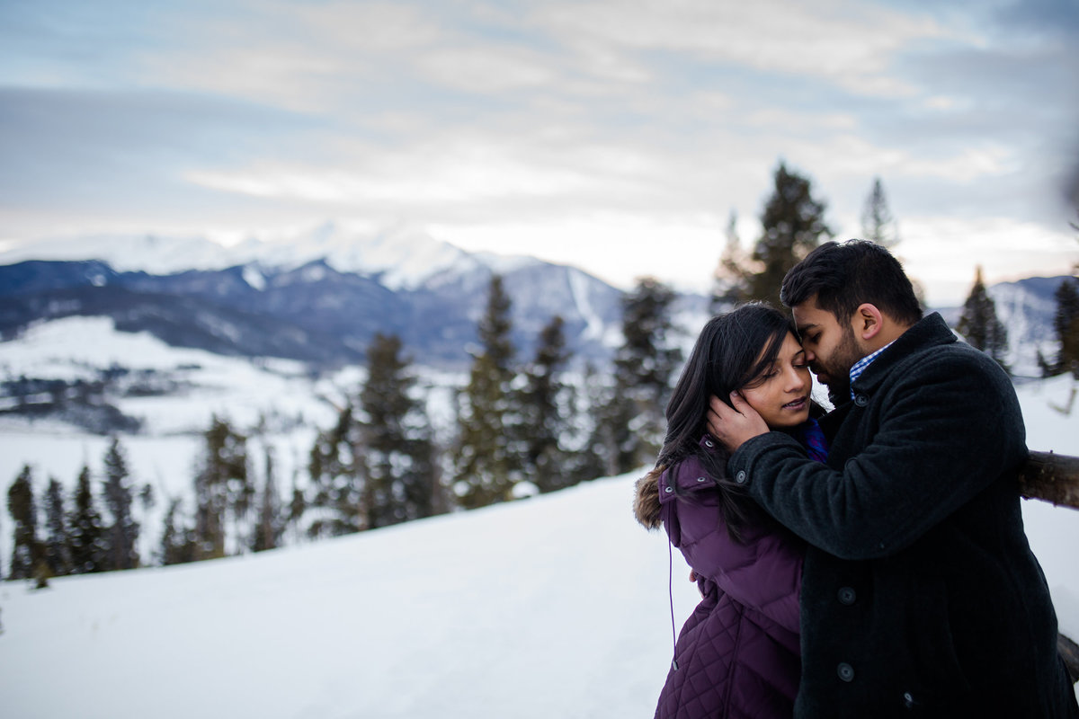 Sapphire point view with engaged indian couple