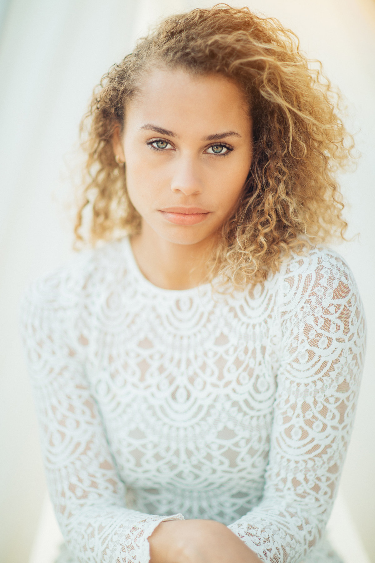 Portrait Photo Of Young Black Woman In White Dress Looking Fierce Los  Angeles