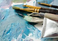 brushes and paint