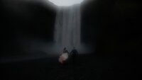 Iceland-Waterfall-Running