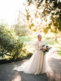 bride-at-golden-hour-at-Washington-garden-venue