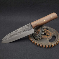 Kitchen Knife Farrier Rasp Blade with Black Walnut Handle