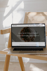 fallback shared on Invalid Date | A nutritionist’s website displayed on a laptop screen, showcasing a custom Showit web de...