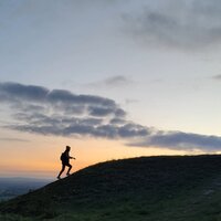 Sunrise Storyteller hiking at sunrise 2
