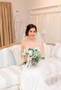 Brandy, bridal portraits, at The One, seated