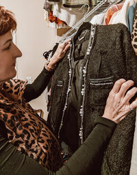 me in closet picking out fit 