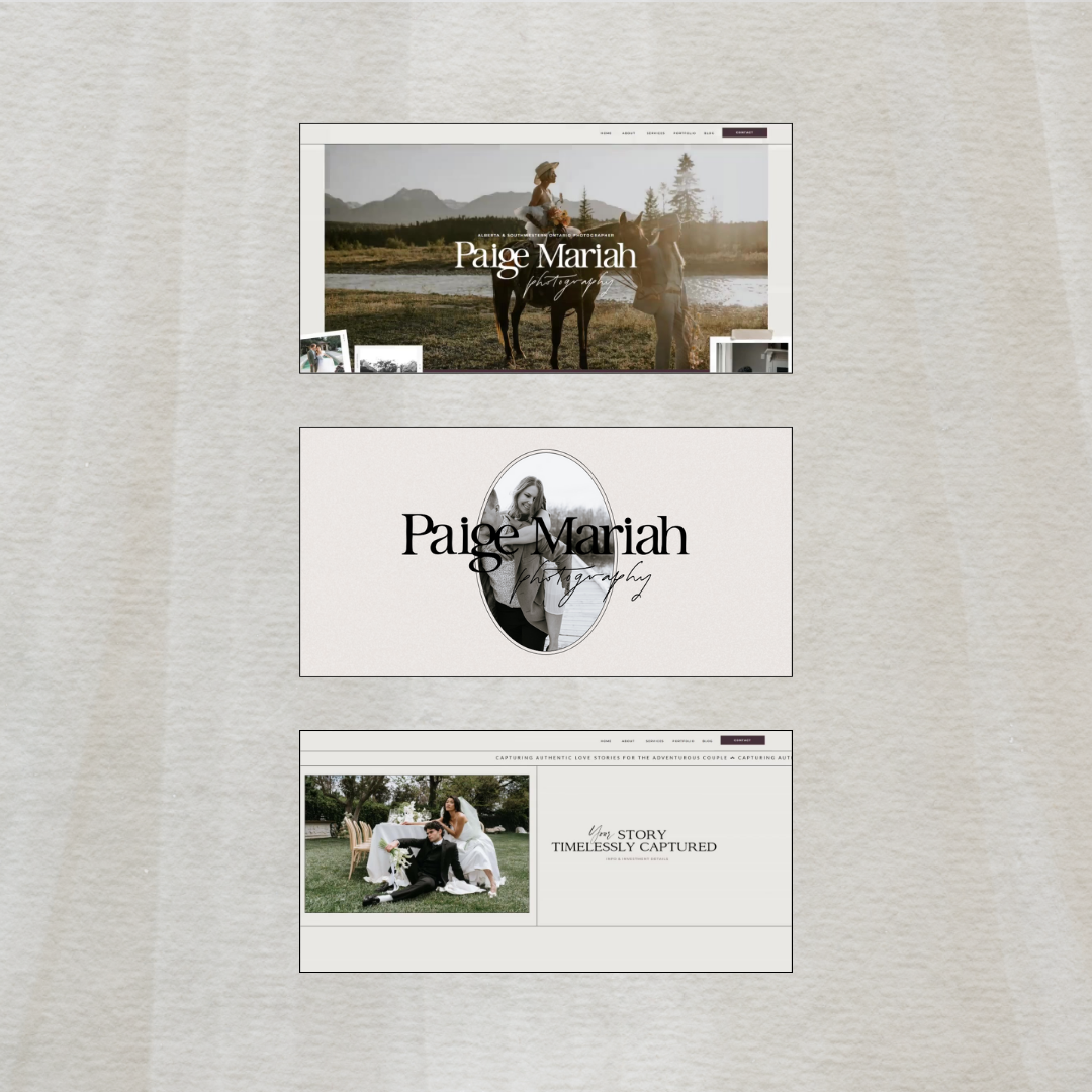 Photographers website at a glance