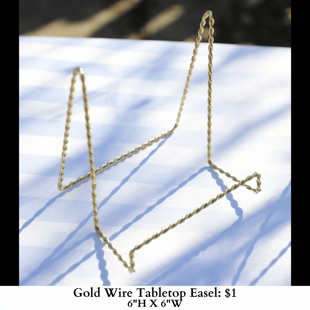 Gold Wire Tabletop Easel-760