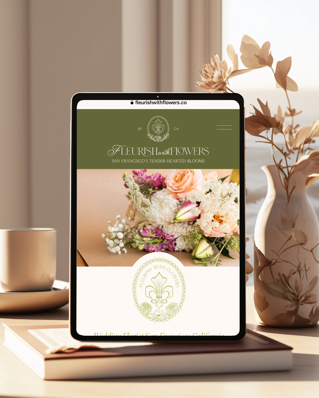 Logo design for Fleurish with Flowers, a florist in San Francisco