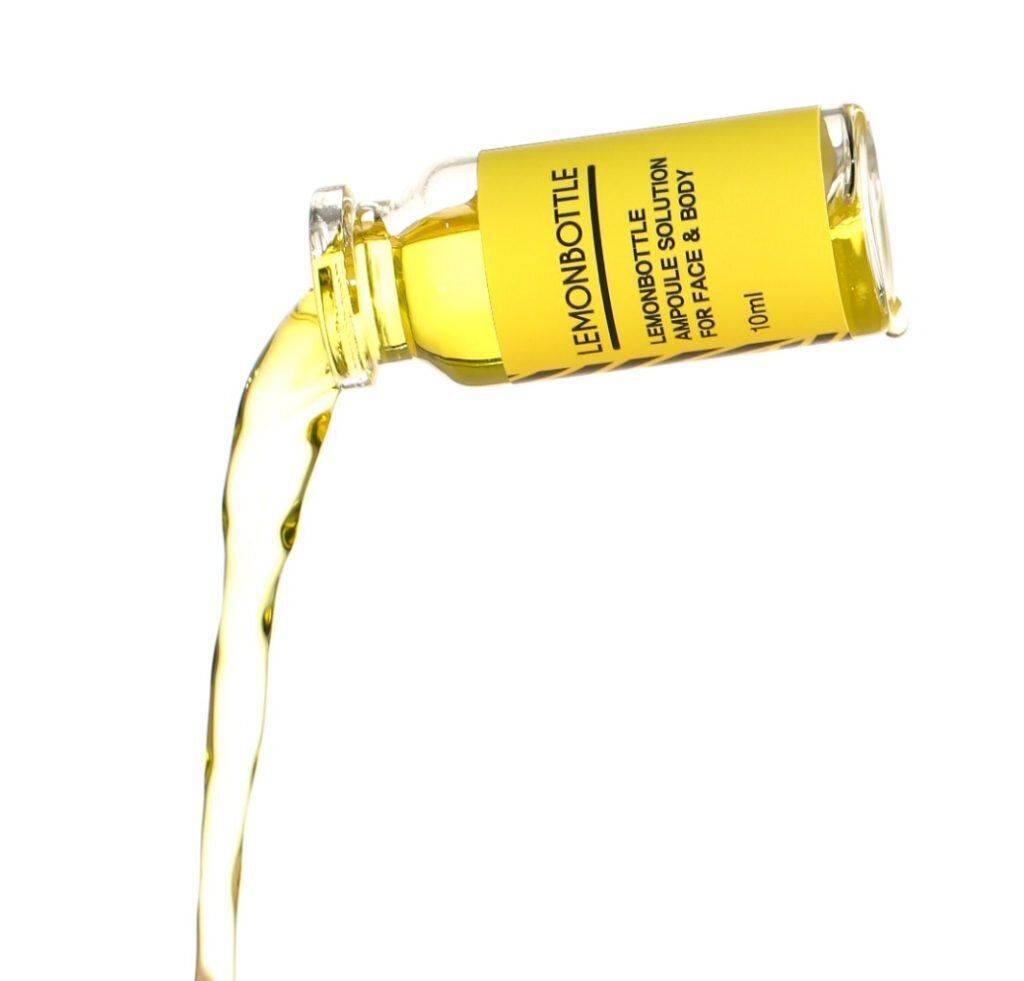 Professional aesthetic practitioner Katie Neale at her Norwich skin clinic lemon bottle