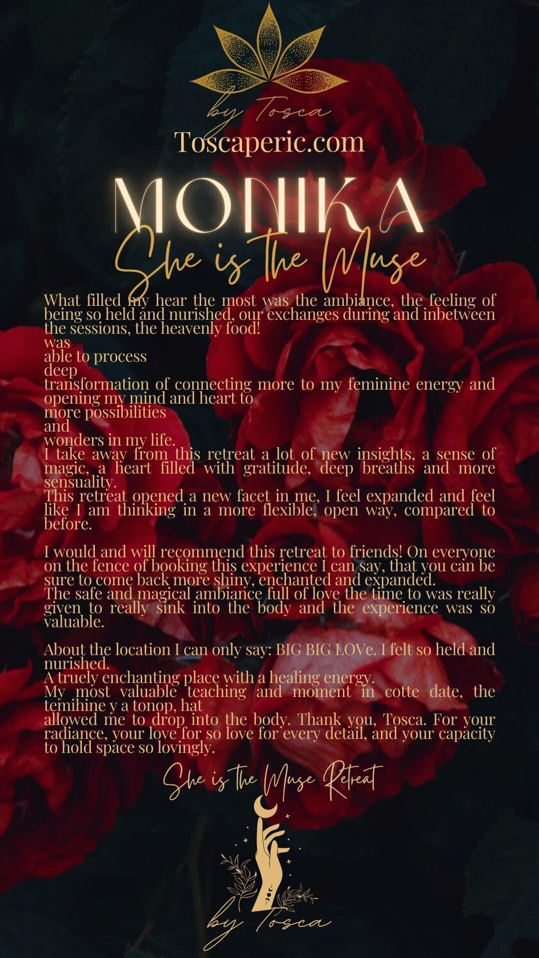 Feminine Embodiment Retreats Feminine energy retreats self-love mentorship feminine leadership mentorship Tosca Peric Retreats Tosca Retreats