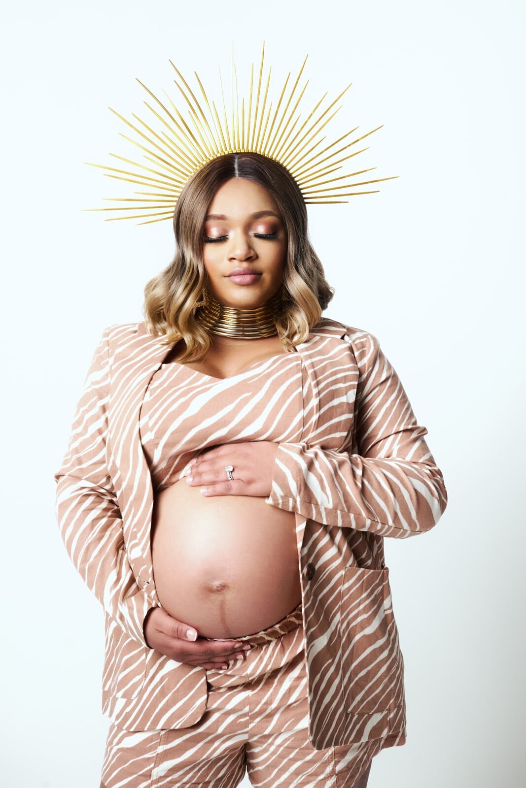 Fine Art Maternity Portrait Captured in Minneapolis Studio Setting-21