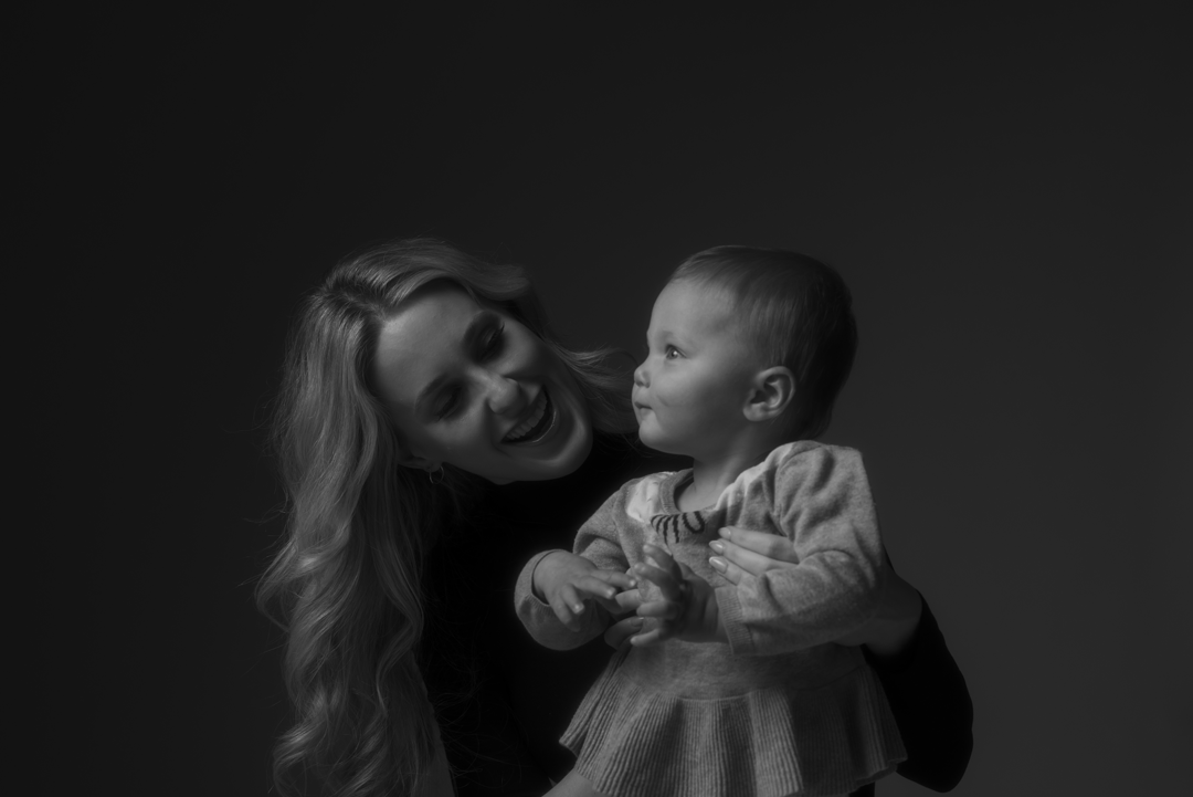 Baltimore Maternity Photographer - Motherhood Studio Session - Black and White 2